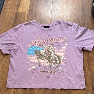 Zutter Lavender 'American Cowboy' Graphic Tee